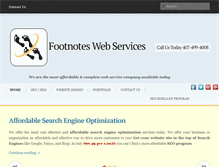 Tablet Screenshot of footnotesinc.com